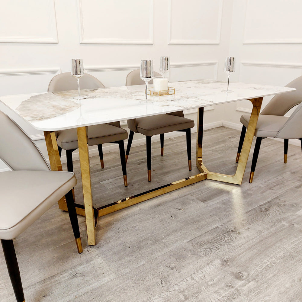 Lucien Gold Dining Set