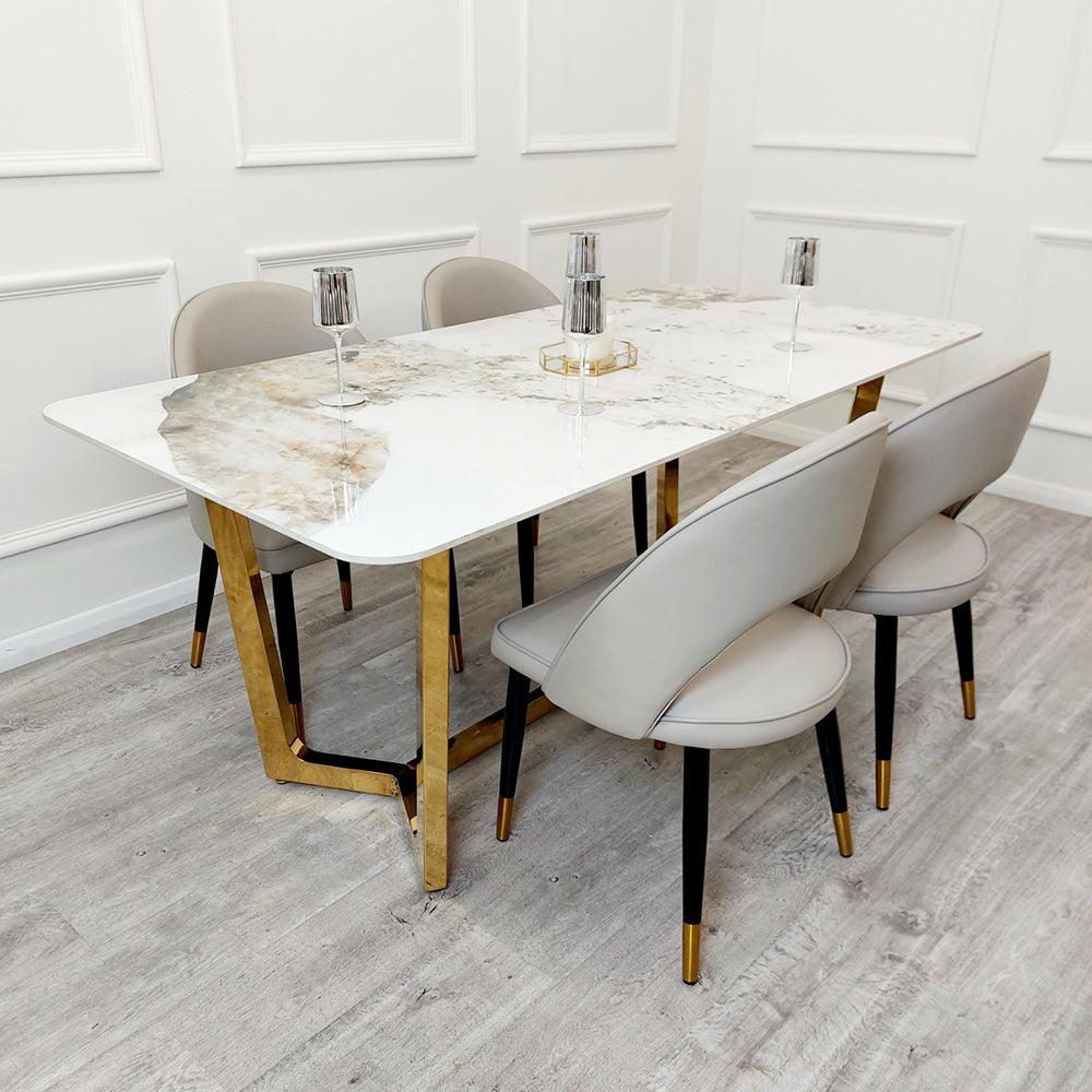 Lucien Gold Dining Set