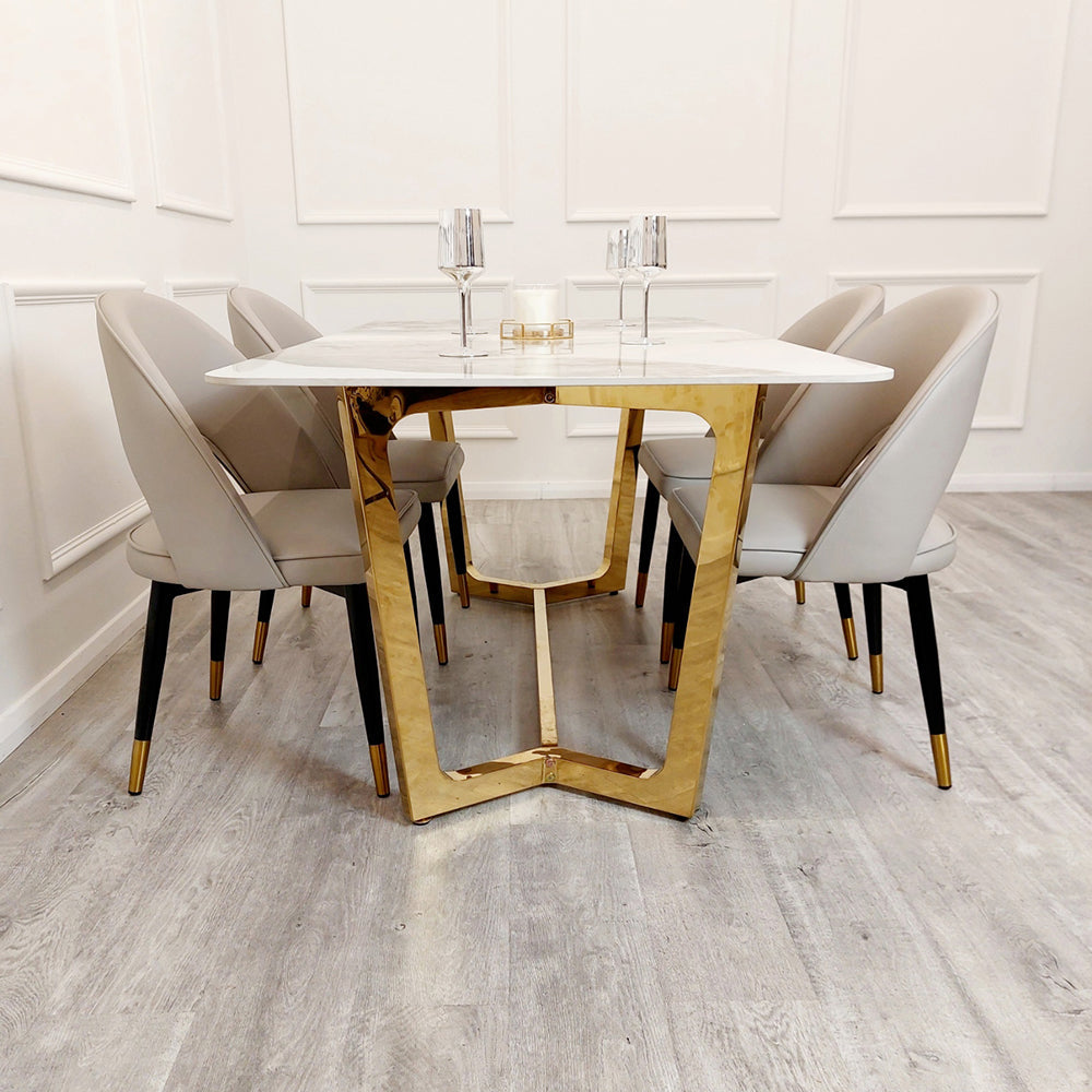 Lucien Gold Dining Set