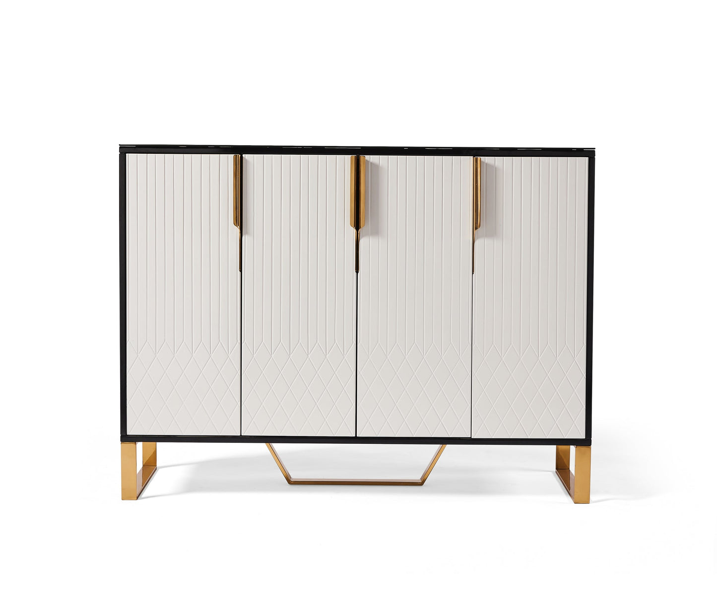 Amal Ribbed Furniture Range - Black, White & Gold