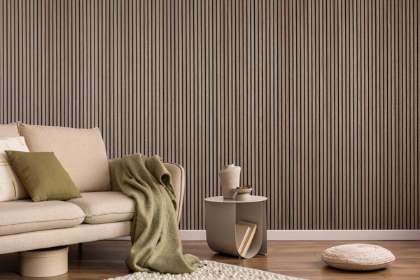 Wood Veneer Acoustic Slatted Wall Panels