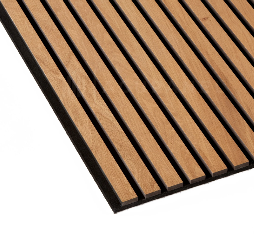 Wood Veneer Acoustic Slatted Wall Panels