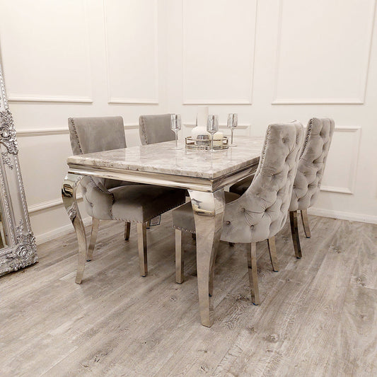 Louis Chrome Dining Table